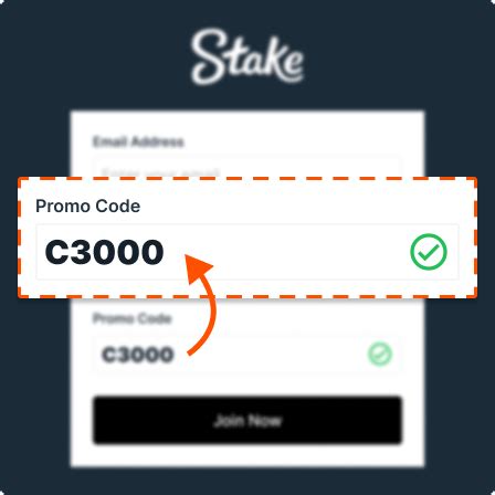 Stake Promo Code 'C3000' for $3,000 Deposit Match 2024.